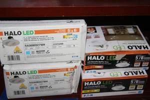 lot 83 image: NEW 4 Halo Led Light Fixtures