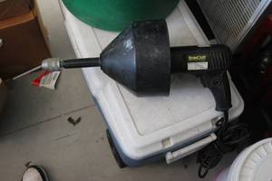 lot 110 image: Electric Brass Craft Drain Cleaning machine as pictured