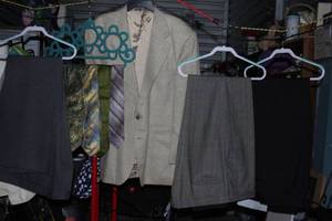 lot 150 image: Mens Slacks and sports Jacket  with a selection of Ties in styles and colors as shown