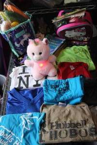 lot 171 image: Variety of Childrens Clothing, Toys, and Bags