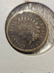 lot 3 image: 1862 Indian Head Cent