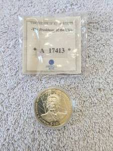 lot 119 image: 2004 Ronald Reagan $10 coin with COA