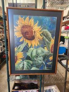 lot 31 image: Selection of sunflower themed wall art