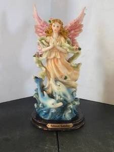 lot 53 image: Angel with Dolphins statue (SU)