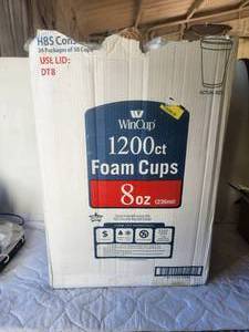 lot 68 image: WinCup 8oz. foam cups - 1200 count (BF)