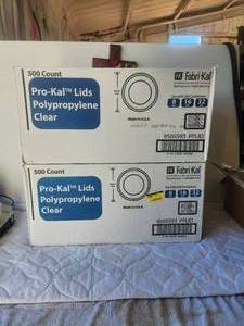 lot 106 image: Fabri-Kal - Pro-Kal polypropylene clear lids (BF) - 2 boxes