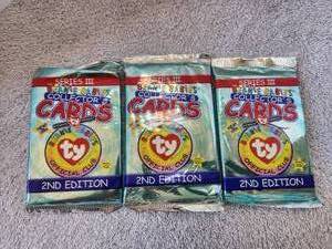 lot 108 image: Selection of 3 packs of Ty Beanie Babies cards