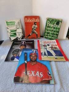 lot 131 image: Selection of Baseball books and Rangers programs