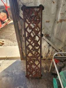 lot 102 image: Decorative cast iron - believed to have come from a bench -  10 x 44