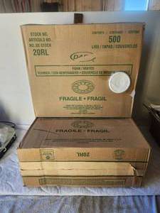 lot 153 image: Dart - foam vented lids - 20 boxes of 500 (BF)