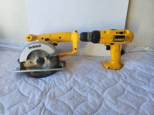lot 233 image: Selection of 2 DeWalt tools - no batteries or chargers