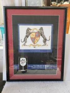 lot 217 image: Framed and matted Canine partners for life poster - 2002 -  24 x 30