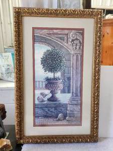 lot 149 image: Framed and matted 3-piece art set