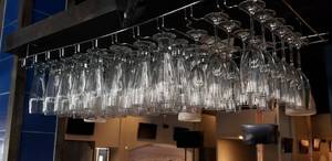 lot 73 image: Large Lot of Misc Glasses, Approx 55 Pieces RACK NOT INCLUDED