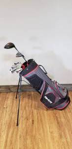 lot 97 image: Top Flite RH Club Set.  Includes Bag w Shoulder Strap, Tour X MG23 Driver, 4HY, 5HY, 6, 7, 8, 9, W & Putter
