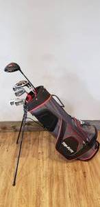 lot 98 image: Top Flite RH Club Set.  Includes Bag w Shoulder Strap, Tour X MG23 Driver, 4HY, 5HY, 6, 7, 8, 9, W & Putter