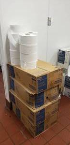 lot 132 image: Large Quantity of Tork Advanced Mini Jumbo Toilet Paper Rolls, 12 Rolls Per Box, 60 Rolls