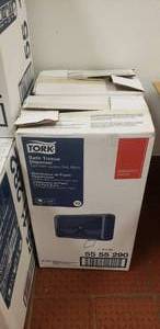 lot 135 image: Lot of 2 New Tork Bath Tissue Dispensers, Elevation Design