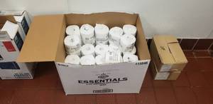 lot 136 image: Large Lot of Ben E Keith Essentials Toilet Paper Rolls, 48 Rolls