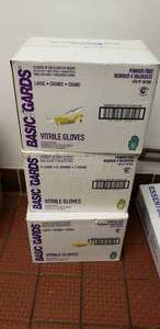 lot 146 image: 3 New Boxes of Vitrile Gloves, Large & XL, 1,000 Per Box, Foodservice Grade