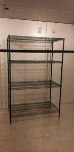 lot 159 image: Olympic Green Epoxy Coated Metal Shelf