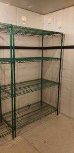 lot 160 image: Olympic Green Epoxy Coated Metal Shelf