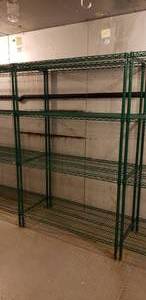 lot 162 image: Olympic Green Epoxy Coated Metal Shelf