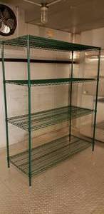 lot 164 image: Olympic Green Epoxy Coated Metal Shelf