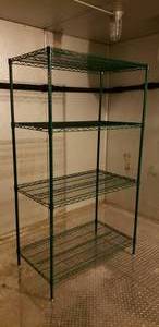lot 166 image: Olympic Green Epoxy Coated Metal Shelf