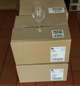 lot 197 image: 2 Cases of NEW Libbey No 9150 Masters Reserve Wine Glasses, 12 Per Box, 24 Glasses Total
