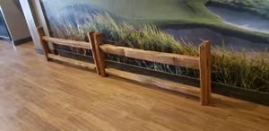 lot 266 image: Lot of 2 Solid Wood Rustic Fence Sections For Dcor