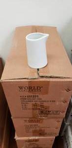 lot 296 image: 2 Cases of World Tableware 5oz Porcelain Creamers, 36 Per Case, 72 Total