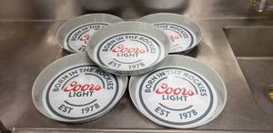 lot 325 image: Lot of 5 Coors Light 13 Melamine Serving Trays