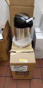 lot 280 image: Lot of 2 NEW Bunn 2.5L Stainless Steel Airpots