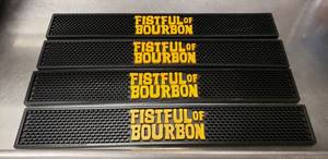 lot 337 image: Lot of 4 Long Fistful of Bourbon Bar SplashDips Mats