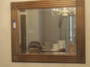 lot 64 image: Gold framed wall Mirror, mint condition, 2935