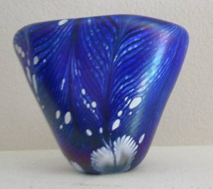 lot 84 image: iridescent blown glass,  45 