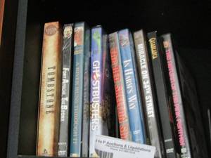 lot 183 image: Lot of DVDS and VS. tapes and disk childrens and comedy qty 10 plus