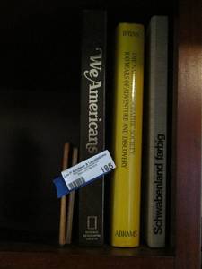 lot 186 image: Book lot includes We Americans, 100 years of National Geographic, Schwaben land book
