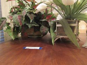 lot 121 image: Various fake flowers and vases with them qty 3