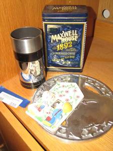 lot 235 image: 1892 Maxwell house TIN  and more