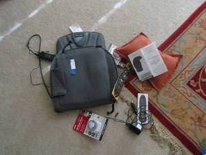 lot 101 image: 2  new 24 hour timers, back seat massager with remote comes with paperwork