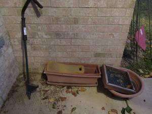 lot 345 image: various outdoor planters and more