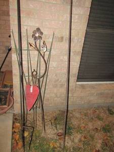 lot 346 image: sheppards hook qty 2, heart shape plant hanger