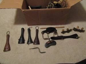 lot 274 image: Violin parts, Bridges, chin rest