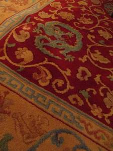 lot 39 image: Imperial Court Collection By Karastan, 110% wool face rug, worsted yarn, Permanently moth proof, woven in the USA, Approx. size 5.99, Pattern is Imperial dragon, Design # 5016028