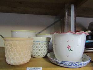 lot 443 image: Lot of large ceramic planter pots qty 5
