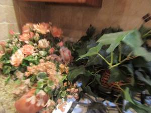 lot 457 image: Large lot of wax flowers and vases for home dcor qty 4