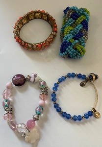 lot 171 image: 3 bejeweled bracelets