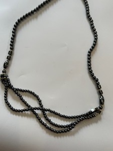 lot 133 image: 1 very heavy hematite necklace